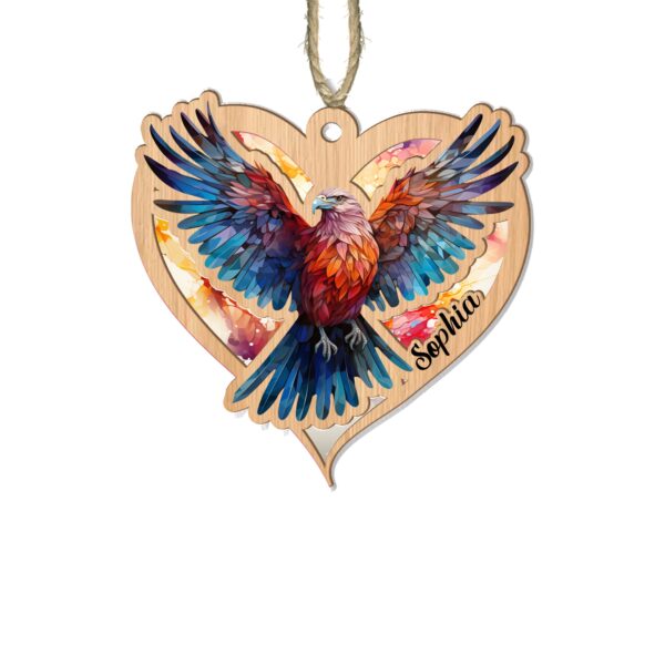 Personalized Eagles Suncatcher Ornament, Eagles Lover Gift Suncatcher, Wild Animals Lover Gift, Window Wall Hanging Home Decor, Car Accessories - Image 6
